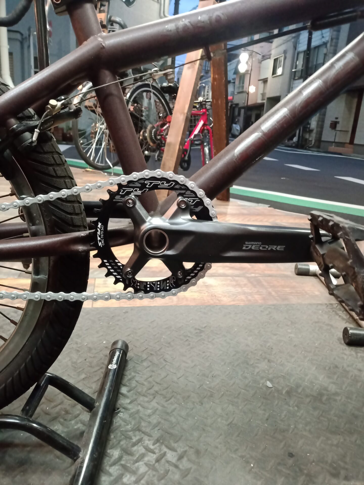 自転車フレーム＋フォーク＋クランクセット（現状／レストアベース） クランクカスタムに新たな選択肢をご用意いたしました！ : LORO CYCLE